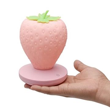 LVOERTUIG Strawberry Night Light Cute Silicone Lamp