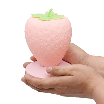 LVOERTUIG Strawberry Night Light Cute Silicone Lamp