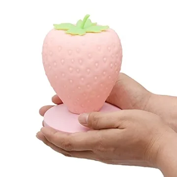 LVOERTUIG Strawberry Night Light Cute Silicone Lamp