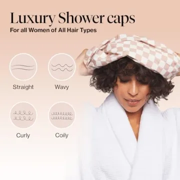 Kitsch Luxury Waterproof Adjustable Shower Cap for All Hair