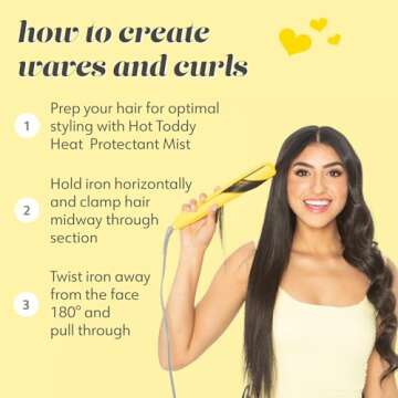 Drybar The Tress Press Straightening Iron 1.25" | Wider Size for Faster Styling | Ionic Technology for Smooth, Shiny Hair | Straighten or Wrap Around Barrel to Create Curls, Waves, or Sleek Styles