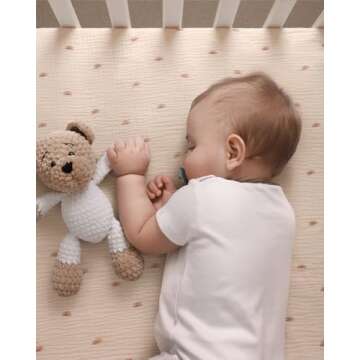 Blissful Diary Muslin Crib Sheets for Girl Boy, Boho Neutral Soft Cotton Baby Sheet for 52''x28'' Standard Crib Mattress, 2 Pack(Sunshine&Brown)