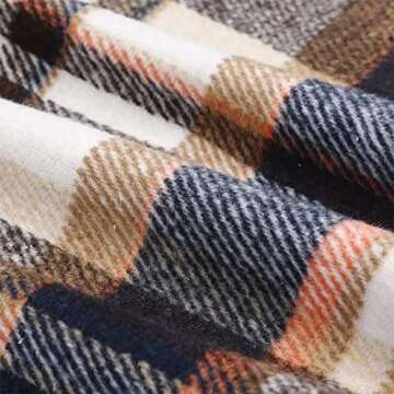 Womens Wool Plaid Mini Skirt Fall Winter High Waisted Bodycon Pencil Skirt (Brown, XL)