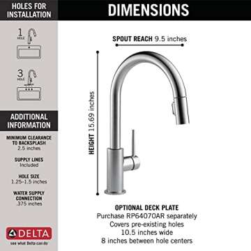 Delta Trinsic Kitchen Faucet with Magnetic Docking