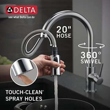 Delta Trinsic Kitchen Faucet with Magnetic Docking