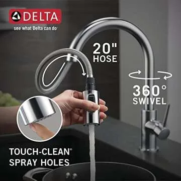 Delta Trinsic Kitchen Faucet with Magnetic Docking