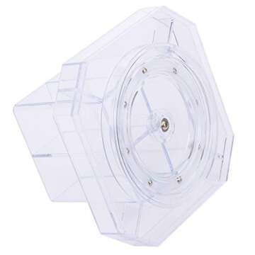 URbantin Rotating Desk Organizer Pencil Holders Pen Holders, Plastic Acrylic Desktop Organizers Caddy for Home Office Supplies Organizers, Tool Organizer Makeup Brush Holder Organizers (Clear)