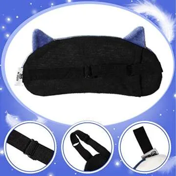 4 Pieces Kids Cute Adjustable Sleeping Masks for Travel
