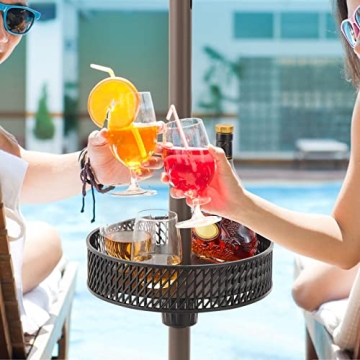JEAREY 13” Patio Umbrella Table Tray for Outdoor Use