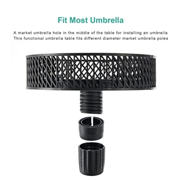 JEAREY 13” Patio Umbrella Table Tray for Outdoor Use