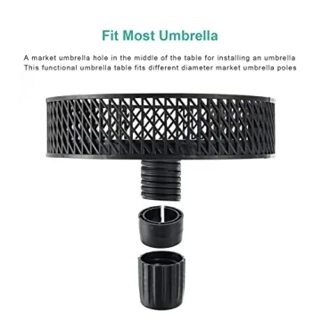 JEAREY 13” Patio Umbrella Table Tray for Outdoor Use