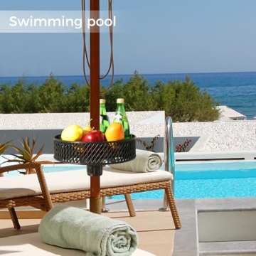 JEAREY 13” Patio Umbrella Table Tray for Outdoor Use