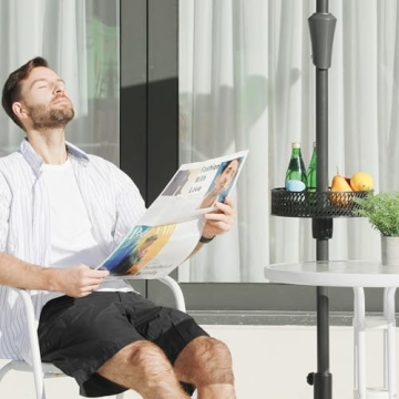 JEAREY 13” Patio Umbrella Table Tray for Outdoor Use