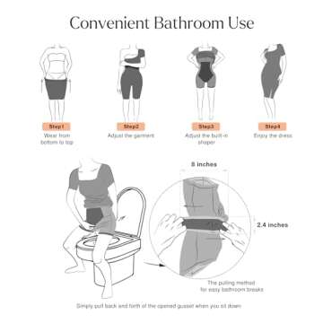 Popilush Black Summer Cocktail Midi Dresses for Women Shapewear Bodycon Short Sleeve Square Neck Dress