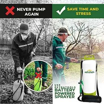 PetraTools 2.5 Gallon Battery Sprayer for Effortless Gardening