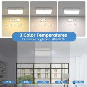 NARUNDREN Rechargeable Ceiling Light with Remote Control