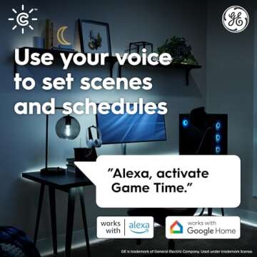 GE CYNC A19 Smart LED Light Bulbs, Color Changing Room Décor, Bluetooth and WiFi Light Bulbs, 60W Equivalent, Work with Amazon Alexa and Google Home (2 Pack)