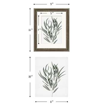 Framed Nature Green Leaf Wall Art Prints for Home Decor
