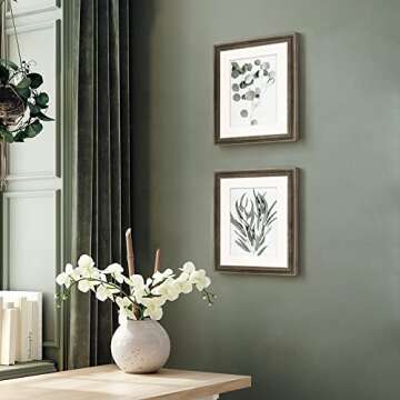 Framed Nature Green Leaf Wall Art Prints for Home Decor