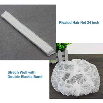 Cleaing Pack of 100 Disposable Hair Caps for All Uses