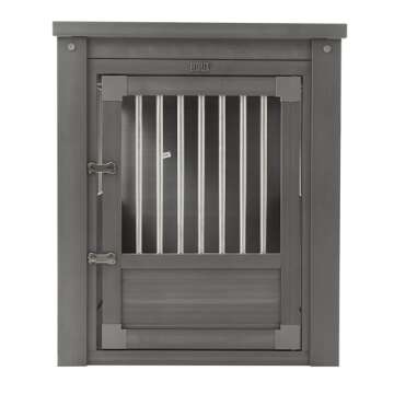 New Age Pet ecoFLEX Pet Crate/End Table, Large, Grey