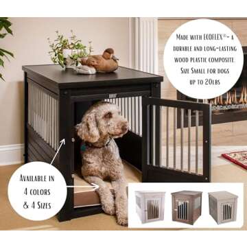 New Age Pet ecoFLEX Pet Crate/End Table, Large, Grey