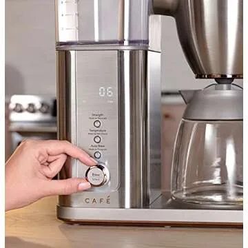 Café Specialty Drip Coffee Maker | 10-Cup Glass Carafe | WiFi Enabled Voice-to-Brew Technology | Smart Home Kitchen Essentials | SCA Certified, Barista-Quality Brew | Stainless Steel