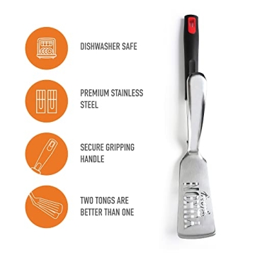 Yukon Glory™ Premium Tongs-Spatula for Grilling Ease