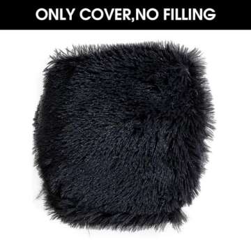 HOMBYS Unstuffed Ottoman Pouf Cover for Home Comfort