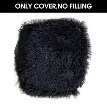 HOMBYS Unstuffed Ottoman Pouf Cover for Home Comfort