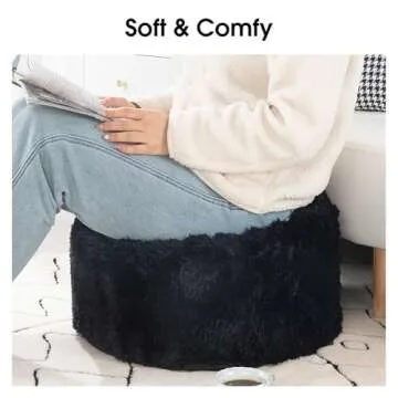HOMBYS Unstuffed Ottoman Pouf Cover for Home Comfort