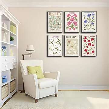 Stunning Flower Poster Set - 6 Unique Canvas Prints