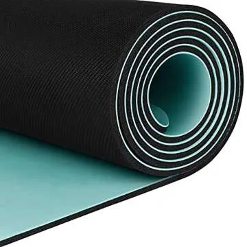 Retrospec Laguna 5mm Yoga Mat - Fitness Mat for Women, Men & Children, Slip-Resistant and Moisture Absorbing Exercise Mat for Home, Pilates, Yoga and Floor Workouts Blue Ridge