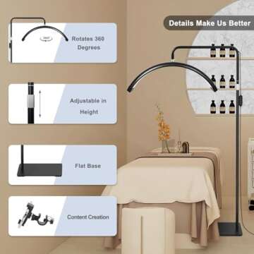 Eyelash Lamp - Dimmable LED Salon Light for Lash Artists