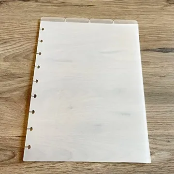 Durable Semi-Transparent Top Index Dividers for Planners