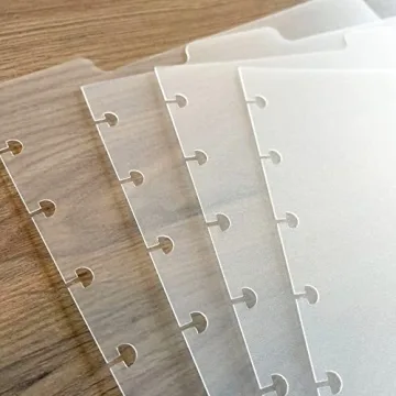 Durable Semi-Transparent Top Index Dividers for Planners