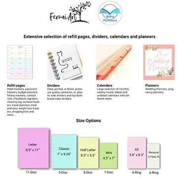 Durable Semi-Transparent Top Index Dividers for Planners