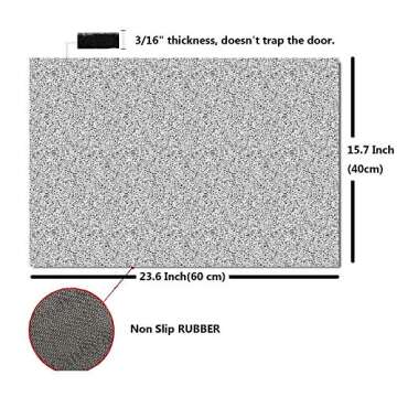 IFHUH Funny Front Door Mat Welcome Foolish Mortals Mat Rubber Non Slip Backing Funny Doormat for Outdoor/Indoor Uses, Low-Profile Rug Mats for Entry 23.6"(W) X 15.7"(L)