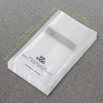 Wevac Vacuum Sealer Bags 100 Gallon 11x16 Inch for Food Storage