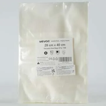 Wevac Vacuum Sealer Bags 100 Gallon 11x16 Inch for Food Storage