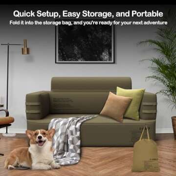 Luxchoice Inflatable Sofa Multifunctional Air Couch with Built-in Pump Portable Luxury Automatic Inflatable Chair Suitable for Home Outdoor Camping Travel