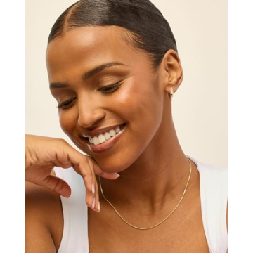 Stylish PAVOI Hypoallergenic U Shaped CZ Hoop Earrings