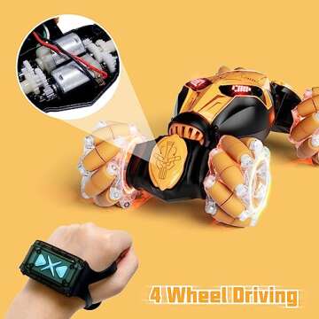 Gesture Sensing RC Car for Kids 8-12 - 360° Stunts & Music