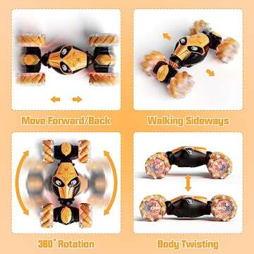 Gesture Sensing RC Car for Kids 8-12 - 360° Stunts & Music