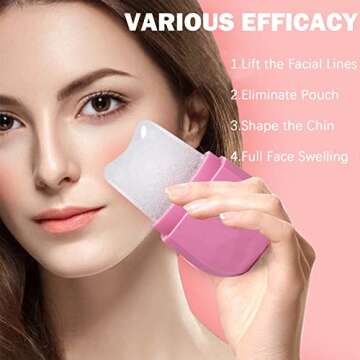 PASNOWFU Upgrade Ice Cube Face Roller, Facial & Eyes and Neck, Brighten Skin & Enhance Your Natural ...