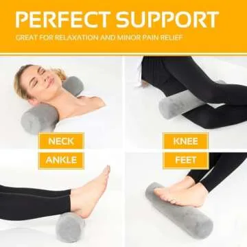 Cervical Neck Roll Pillow for Neck Support and Comfort