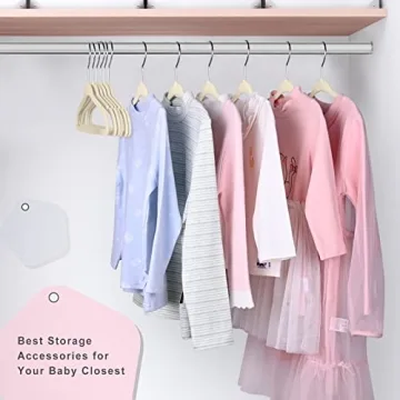 BAGAIL Kids Velvet Hangers for Children's Clothes - 50 Pack