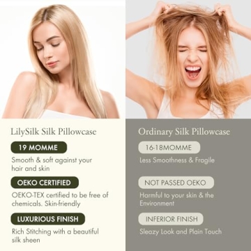 LILYSILK Luxurious Natural Silk Pillowcase for All