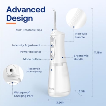 Bitvae C6 Water Dental Flosser Rechargeable IPX7 Waterproof