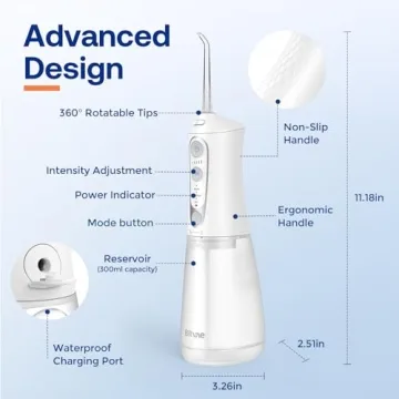 Bitvae C6 Water Dental Flosser Rechargeable IPX7 Waterproof
